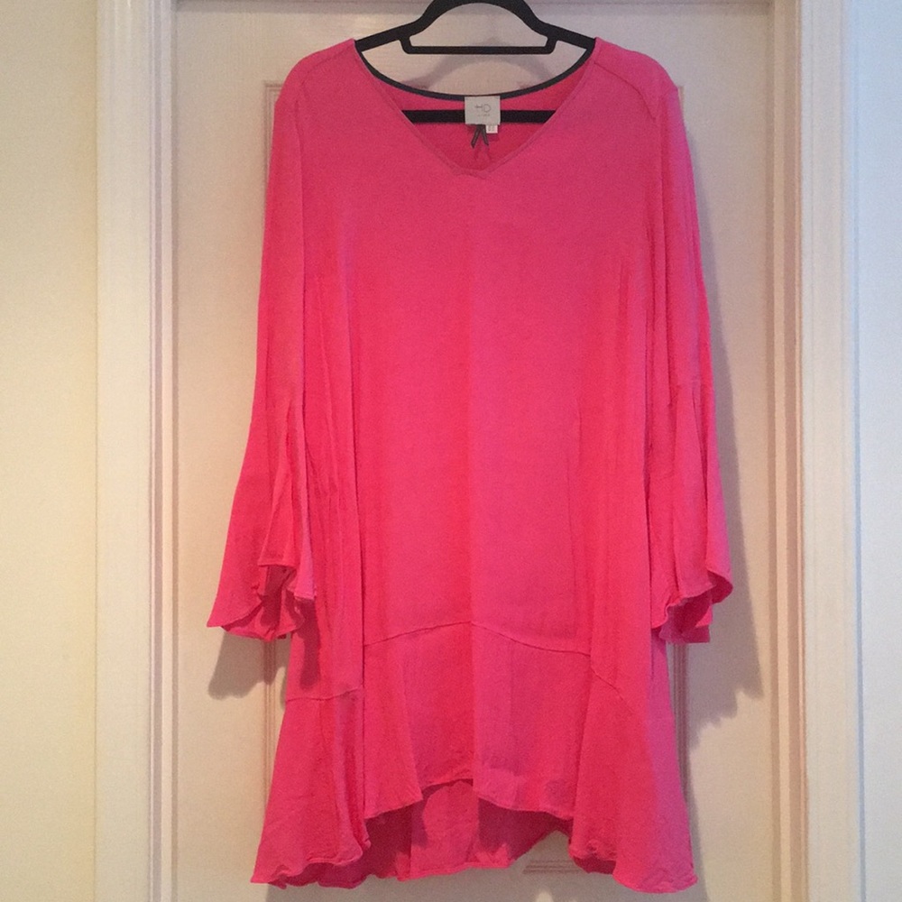 Anthropology bell sleeve dress